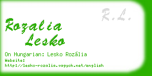 rozalia lesko business card